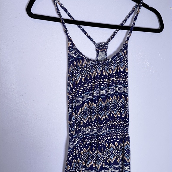 3/10$ Blue bohemian printed elastic waist summer dress - Picture 5 of 7